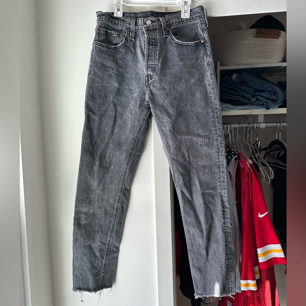 Levi’s dark wash (grey/black) jeans